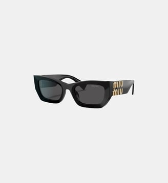 Lunettes de soleil Rectangulaire MU 09WS - Miu Miu - Noir