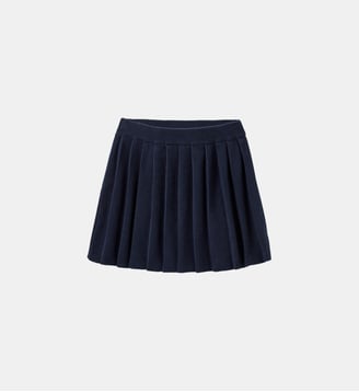 Jupe plissée en tricot - Cyrillus - Bleu marine