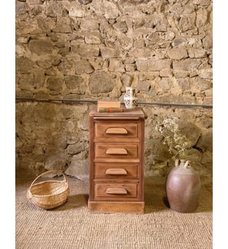 Petite commode en bois Garance N°761- Produit chiné - Debongout - Bois foncé
