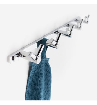 Patère 5 têtes inox brillant - Vito - Bath Bazaar - Argent