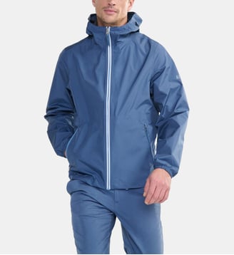 Blouson droit imperméable à capuche Rainpack 70 - Aigle - Bleu moyen
