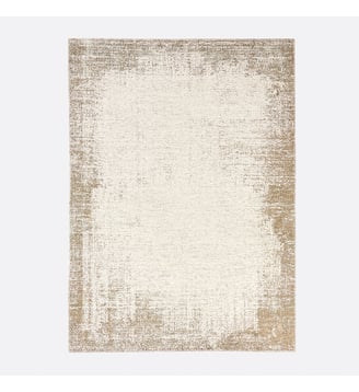 Tapis tissé plat effet used - La Redoute Interieurs - Écru et vert