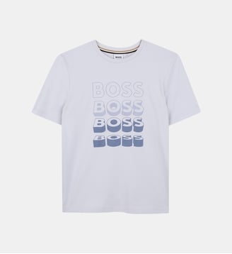 Tee-shirt manches courtes - BOSS Kidswear - Bleu tendre