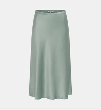 Jupe midi en satin - JOLANA - Gerard Darel - Vert d'eau