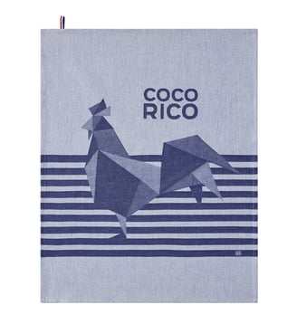 Torchon Coco-Rico - Le Jacquard Francais - Bleu