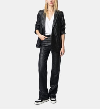 Pantalon Elio 100% Cuir - Zadig&Voltaire - Noir