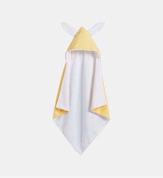 Cape de bain gaze de coton 380 g/m2 - La Redoute Interieurs - Jaune pastel