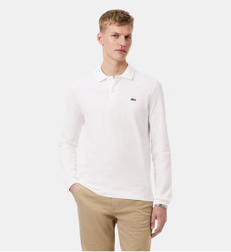 Polo droit coton piqué - Lacoste - Blanc