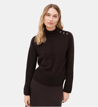 Pull mwalter - Motif uni - Caroll - Marron foncé