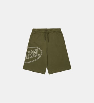 Short en molleton avec logo - Diesel Kids - Kaki