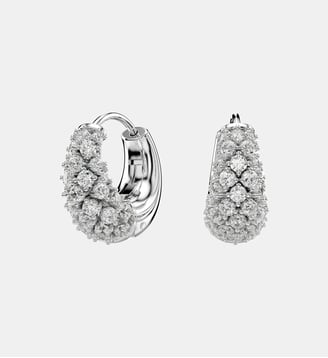 Boucles d'oreilles Sublima, Métal rhodié - Swarovski - White