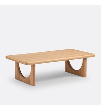 Table basse chêne massif et placage chêne - La Redoute Interieurs - Naturel