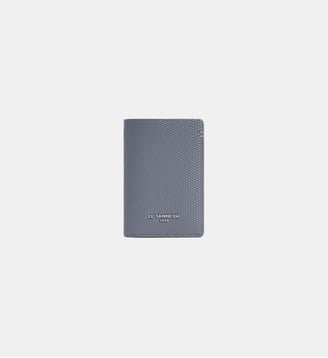 Petit porte cartes Lucien en cuir signature T - Le Tanneur - Bleu