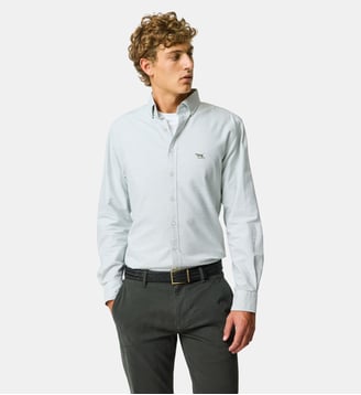 Chemise slim en coton Oxford à pointes boutonnées - Rodd & Gunn - Fougère