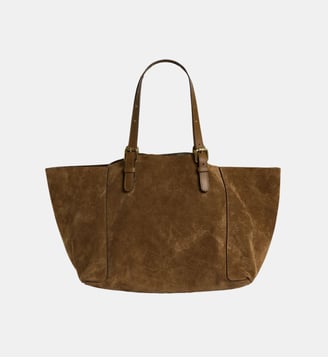 Cabas en cuir velours intérieur métallisé - SIMPLE BAG - Gerard Darel - Marron