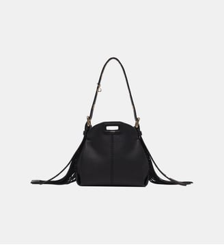 Sac Miss M micro en cuir lisse - Maje - Noir
