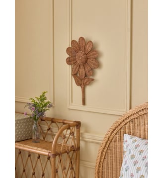 Fleur murale en rotin tressé - Cyrillus - Beige clair