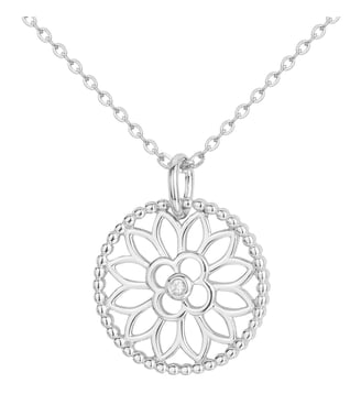 Collier Vecchio en Argent avec diamant blanc - La Garçonne Diamant - Argent