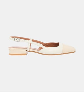 Ballerines Dhapou mix cuir vernis - Jonak - Écru