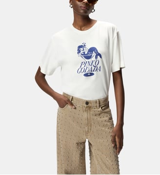 T-shirt avec sirène pinko colada Pinko