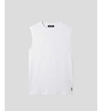 T-shirt Eyelet Edition sans manches - Ron Dorff - Blanc