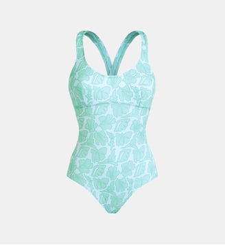 Maillot de bain une pièce bretelles croisées Seashells - Vilebrequin - Blanc
