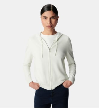 Cardigan tricot pailleté chevrons dos - Ikks - Blanc cassé