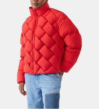 Veste Grand Froid puffer tressée Alya - Jott - Rouge carmin