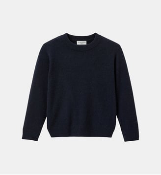 Pull en cachemire Garçon - Cyrillus - Marine