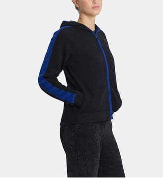 blouson Capuche Oppo en cachemire noir - Agnès b. - Noir