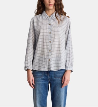 Chemise à carreaux en coton - CANDELA - Pablo - Bleu ciel