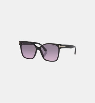 Lunettes de soleil Papillon Iris-02 - Tom Ford - Noir brillant