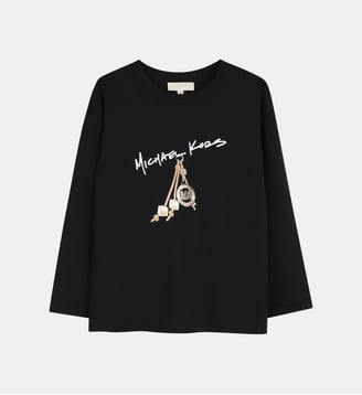 Tee-shirt manches longues - Michael Kors Kids - Black