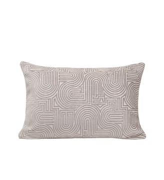 Housse De Coussin  Chenille au motif graphique - Madura - Blanc et naturel