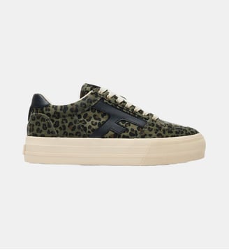 Tennis basses tissu WALNUT PLATFORM - Faguo - Kaki foncé