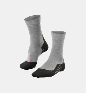 Chaussettes TK5 Wander Laine Vierge - Falke - Gris clair