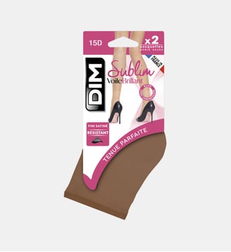 lot de 2 paires de socquettes 15d sublim-Beige-36/41-Beige-36/41-Beige-36/41 - Dim - Beige foncé