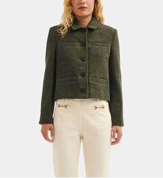 Veste en laine vierge à chevrons - JOYCE Pablo
