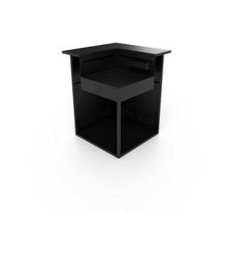 Meuble d'angle SAAF CBN angle acier fermé Comptoir - Forge Adour - Standard