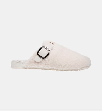 Chaussons Mules sabot confort interieur imitation fourrure - Isotoner - Blanc