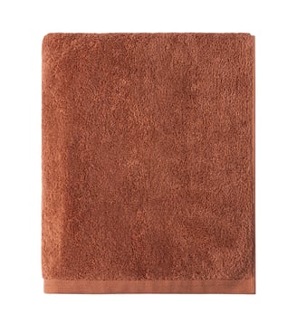 Drap de douche uni en coton peigné biologique, 650gr/m², ESSENTIEL - Alexandre Turpault - Rouge cosmos