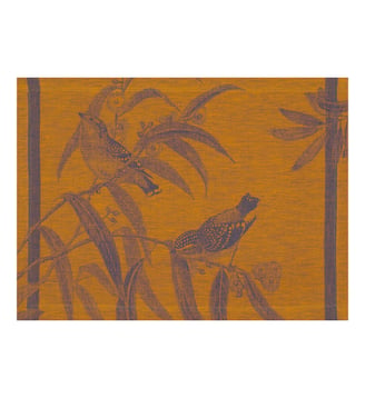 Set de table Volière - Le Jacquard Francais - Bleu marine