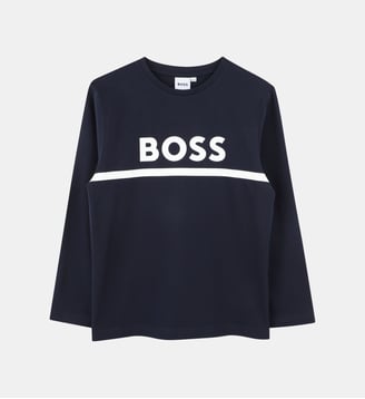 T-shirt à manches longues - BOSS Kidswear - Bleu cargo