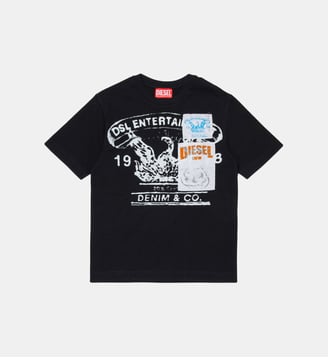 T-shirt à logo imprimé - Diesel Kids - Noir