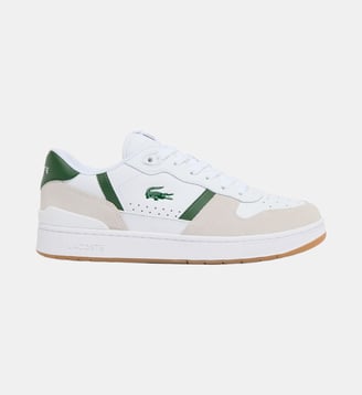 Sneakers T-Clip Set homme en cuir - Lacoste - Blanc et gum