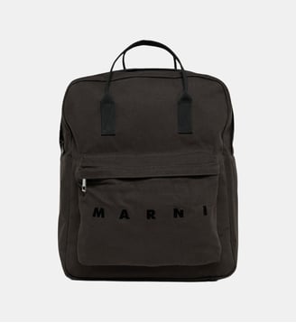 Sac à dos avec logo - Marni - Gris foncé