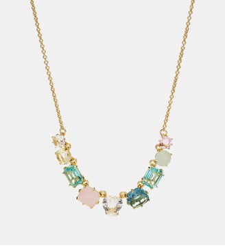 Collier fin 9 pierres la diamantine acqua azzura - Les Néréides - Bleu
