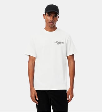 T-shirt jersey imprimé tennis graphique - Lacoste - Blanc