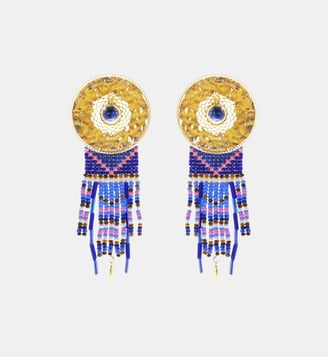 Boucles d'oreilles à clip perles BYSON - Hipanema - Indigo