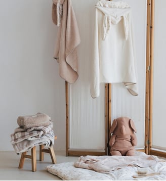 Cape de bain Bunny - Babyshower - Écru